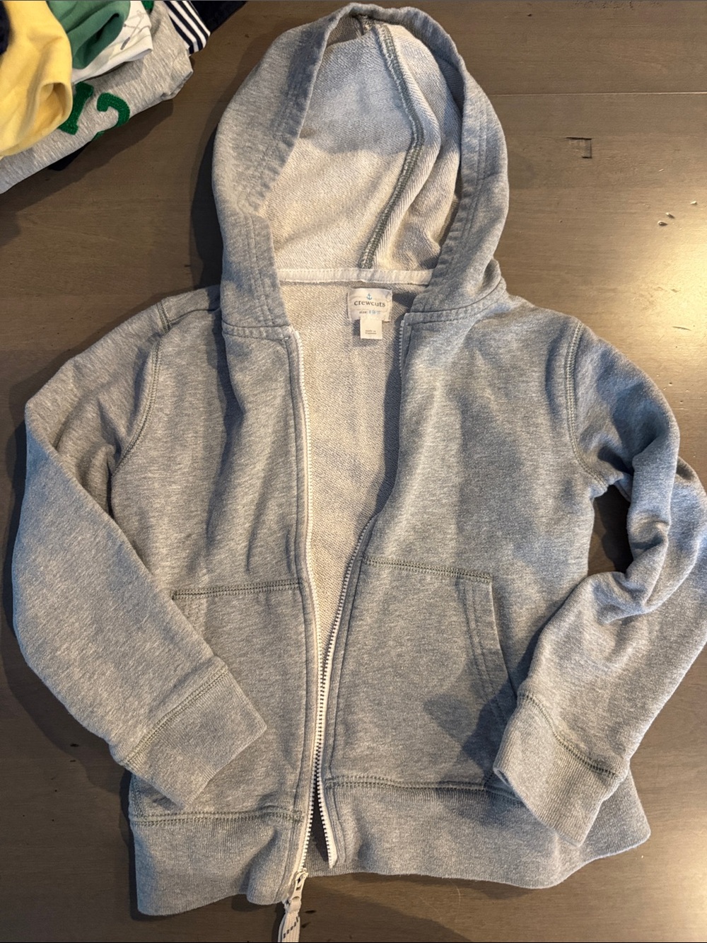 Crewcuts Heather Gray Kids Zip Hoodie size 6-7